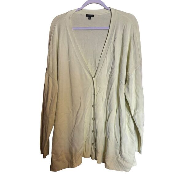 Talbots Cardigan Womens 3X Green Cotton Blend Stretch Button Sweater - Picture 1 of 9